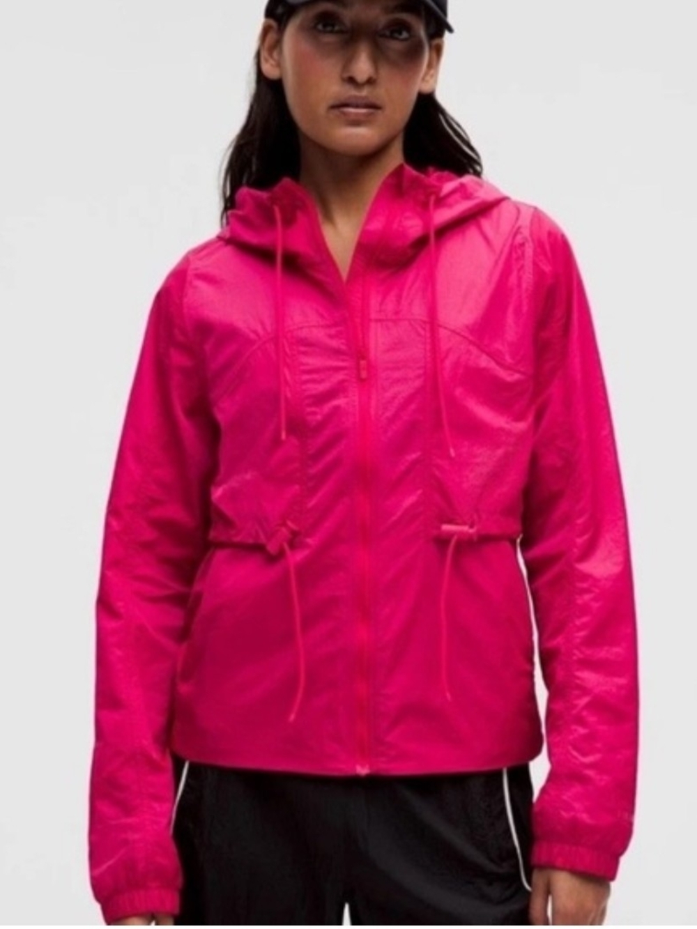 lululemon athletica Hot Pink Hooded Windbreaker Jacket